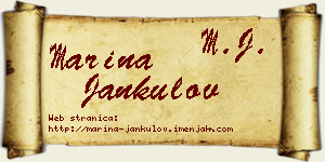 Marina Jankulov vizit kartica